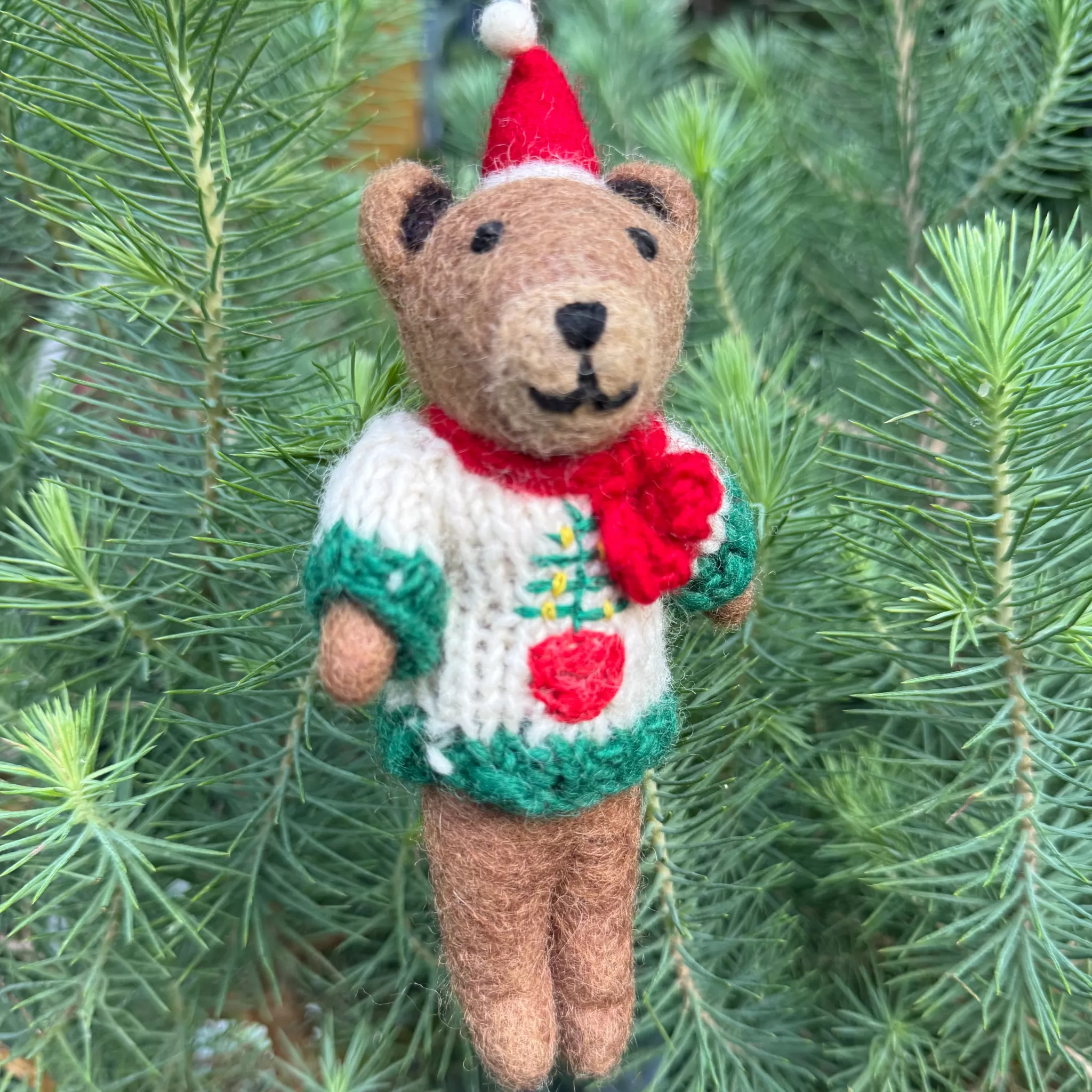 grow urban Bear | Felt Christmas Decoration- Christmas Decorations | Christmas Decorations