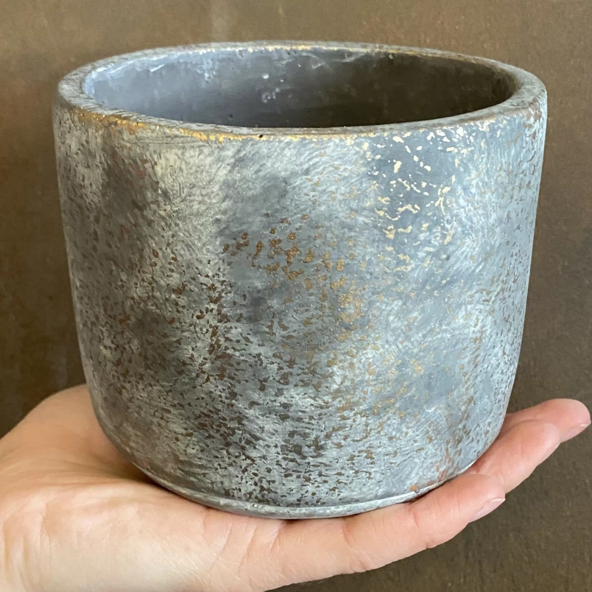 grow urban Cement Pot - Dark | 12cm- Indoor Pots