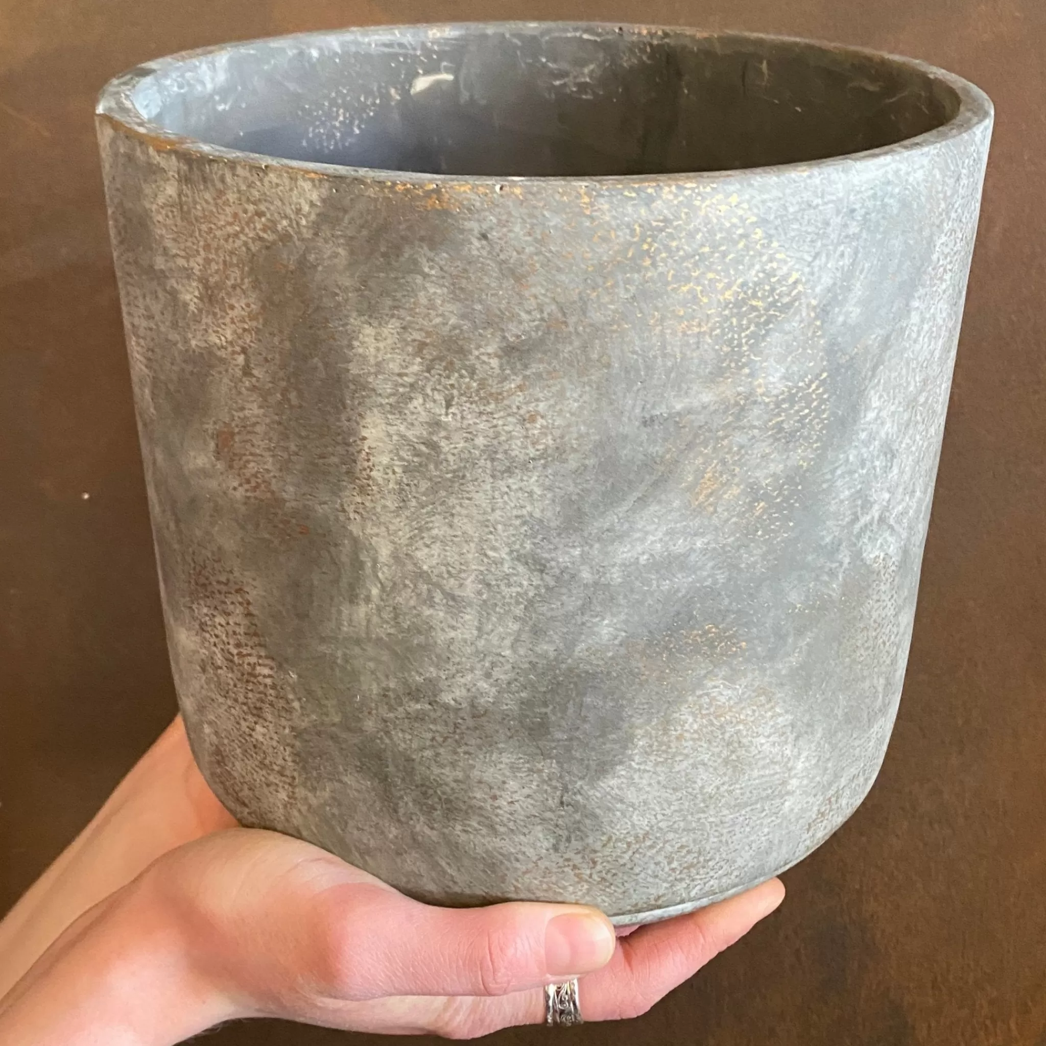 grow urban Cement Pot - Dark | 18cm- Indoor Pots