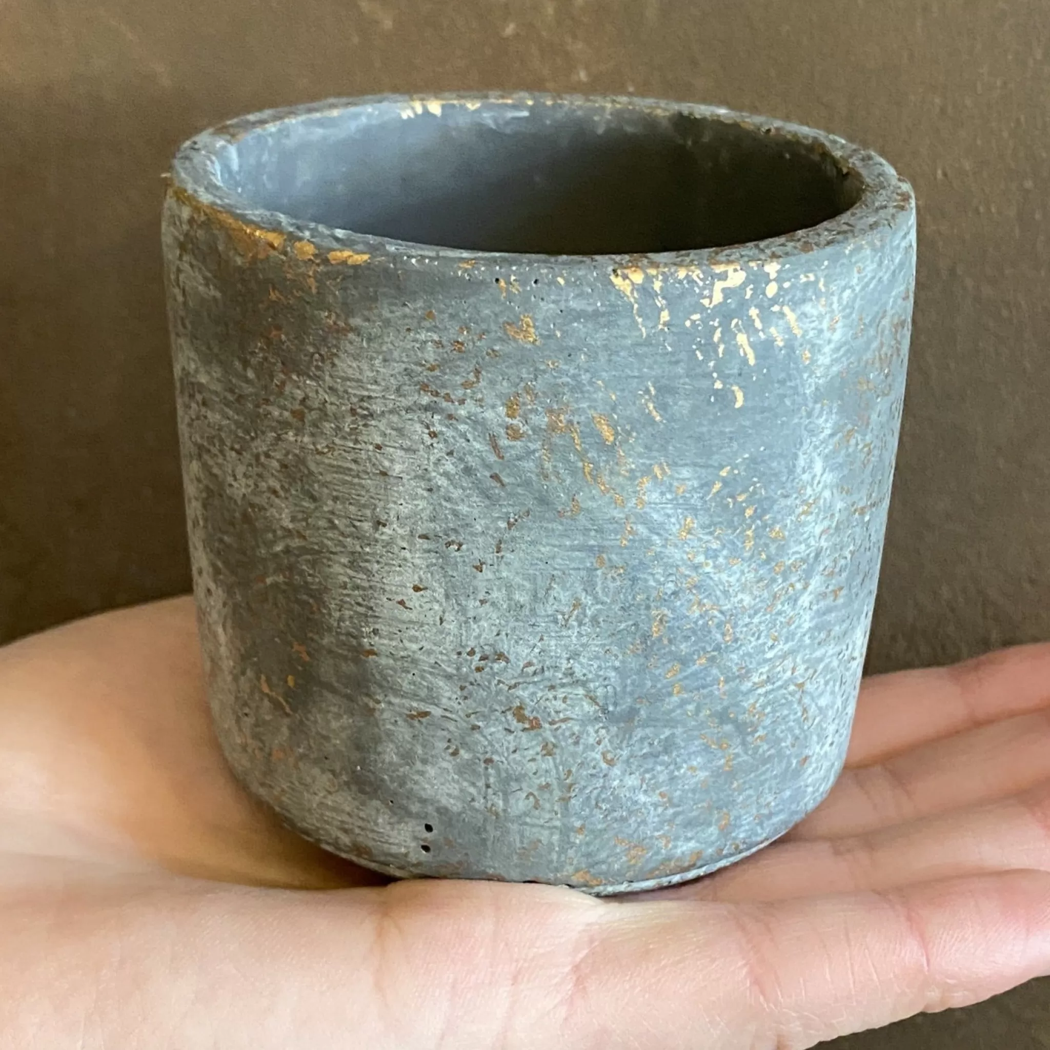 grow urban Cement Pot - Dark | 8cm- Indoor Pots