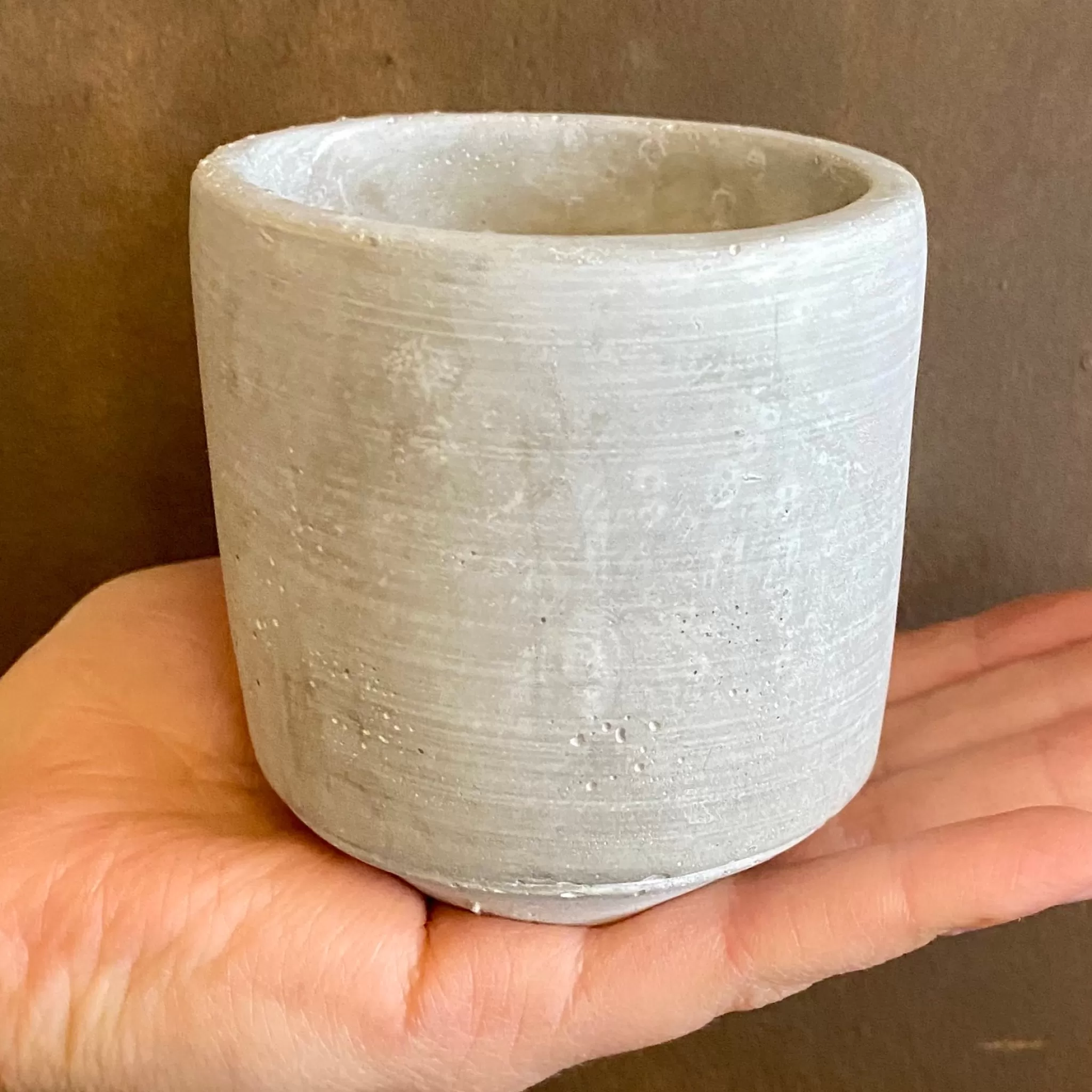 grow urban Cement Pot - Light | 8cm- Indoor Pots