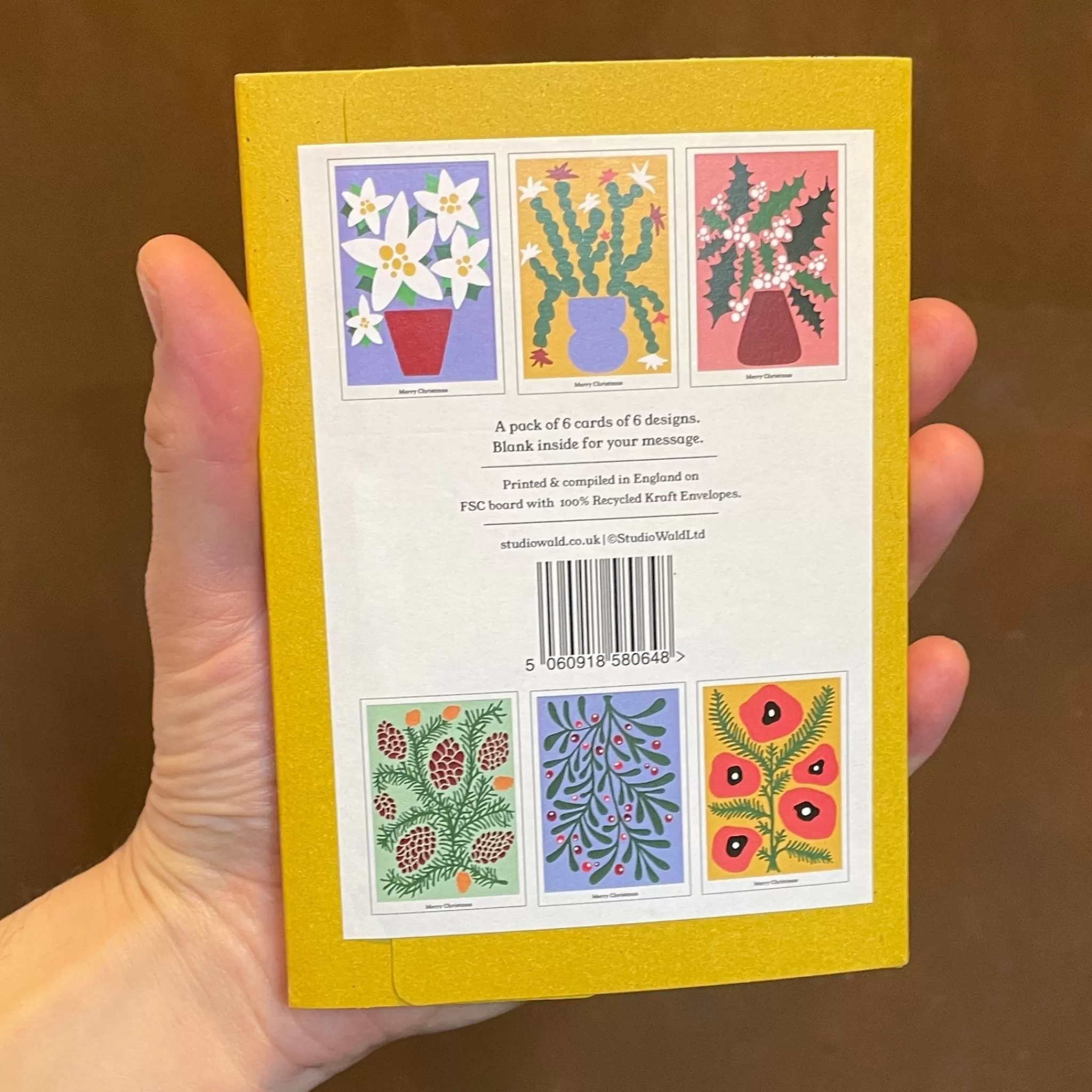 grow urban Christmas Plant Cards - Set Of 6 | Studio Wald- Stationery | Christmas Cards
