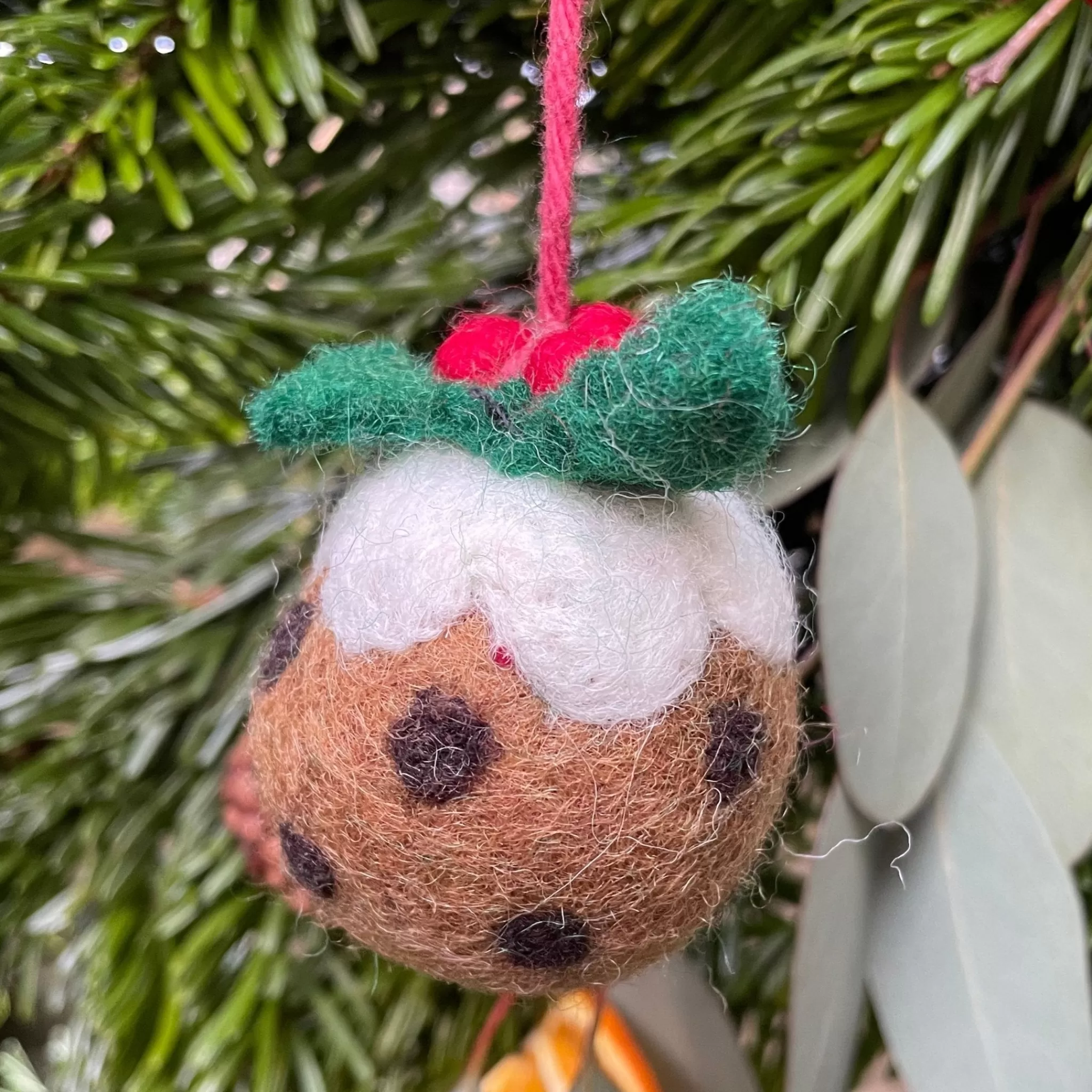 grow urban Christmas Pudding | Felt Christmas Decoration- Christmas Decorations | Christmas Decorations