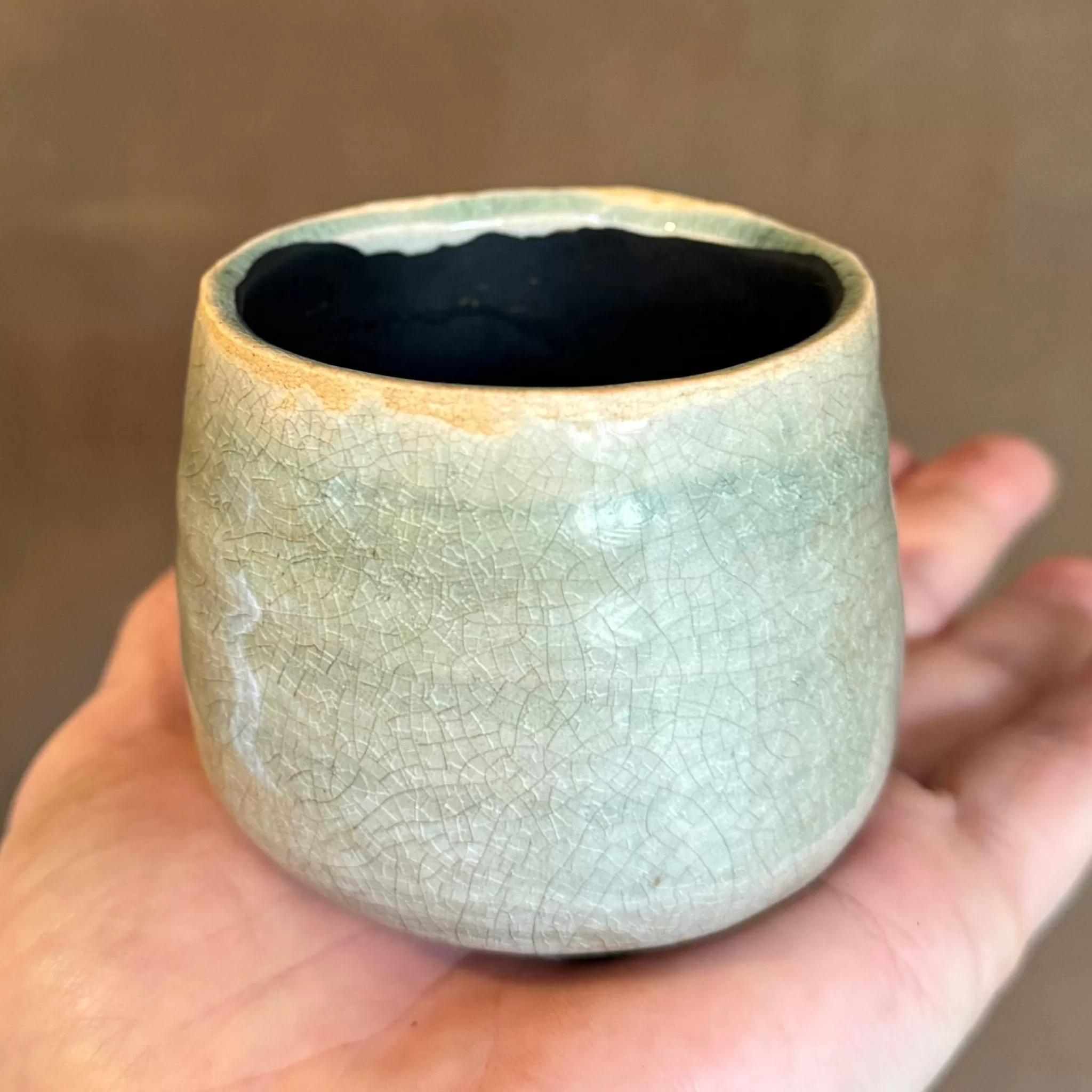 grow urban Crackle Glaze Pot - Mint | 8cm- Indoor Pots
