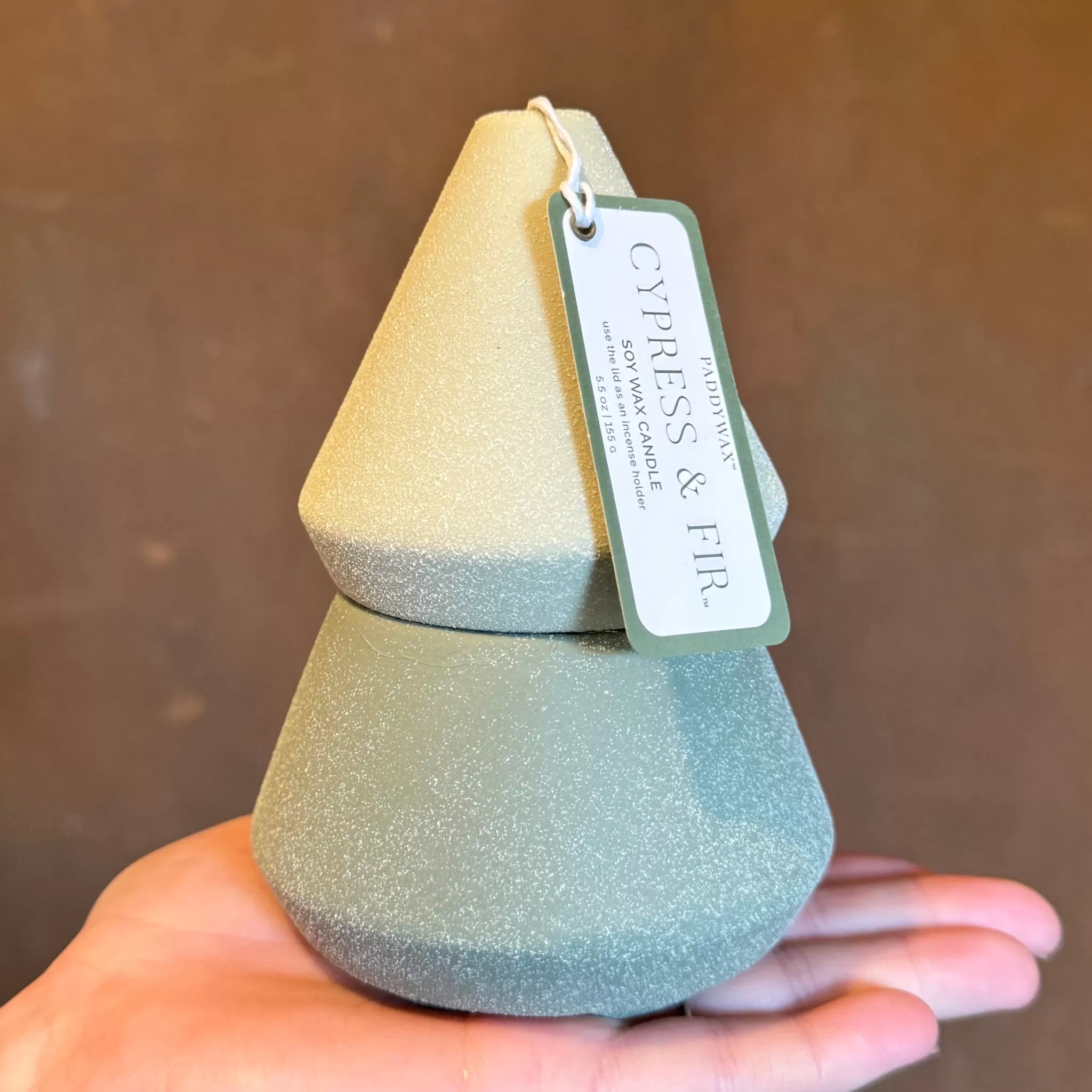 grow urban Cypress & Fir Tree Candle Stack | Small- Home Decor & Hardware | Christmas Decorations