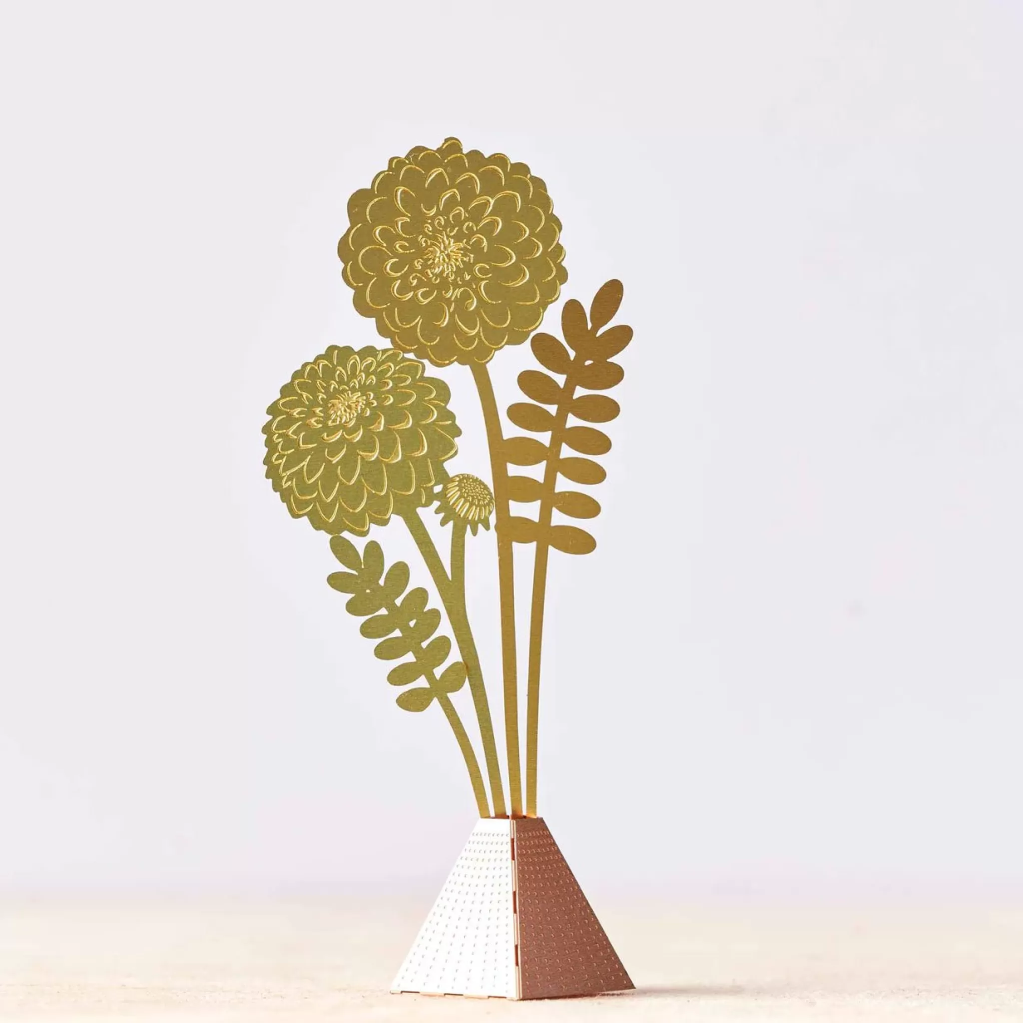 grow urban Dahlia Tiny Bouquet | Brass- Stationery | Gift Ideas