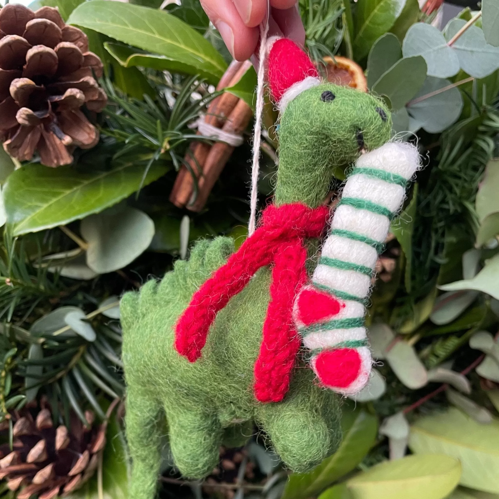 grow urban Dinosaur | Felt Christmas Decoration- Christmas Decorations | Christmas Decorations