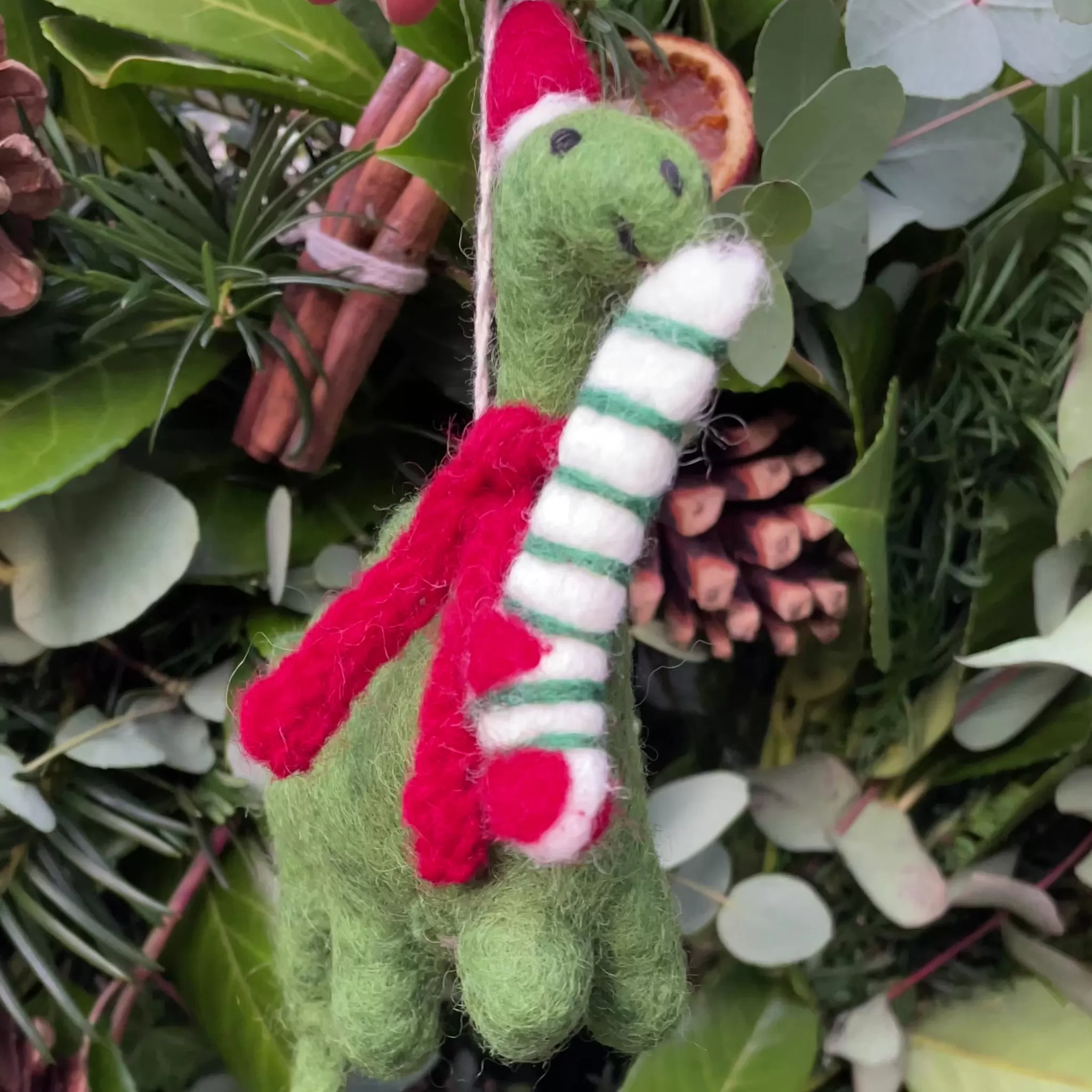 grow urban Dinosaur | Felt Christmas Decoration- Christmas Decorations | Christmas Decorations