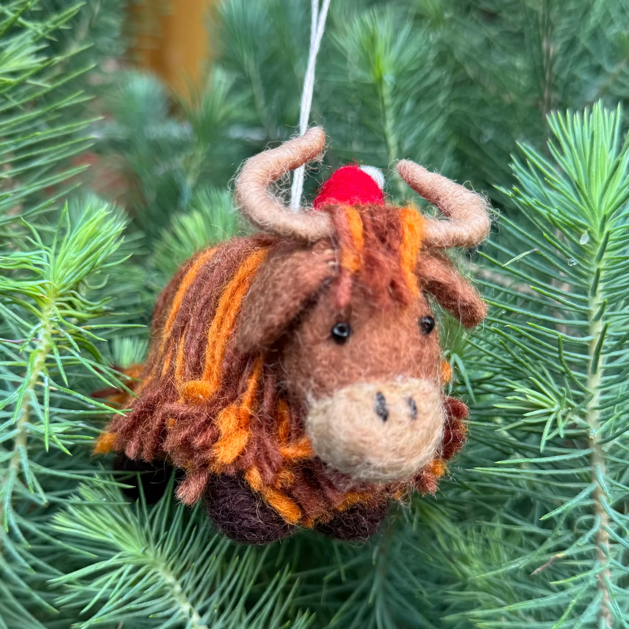 grow urban Highland Cow | Felt Christmas Decoration- Christmas Decorations | Christmas Decorations