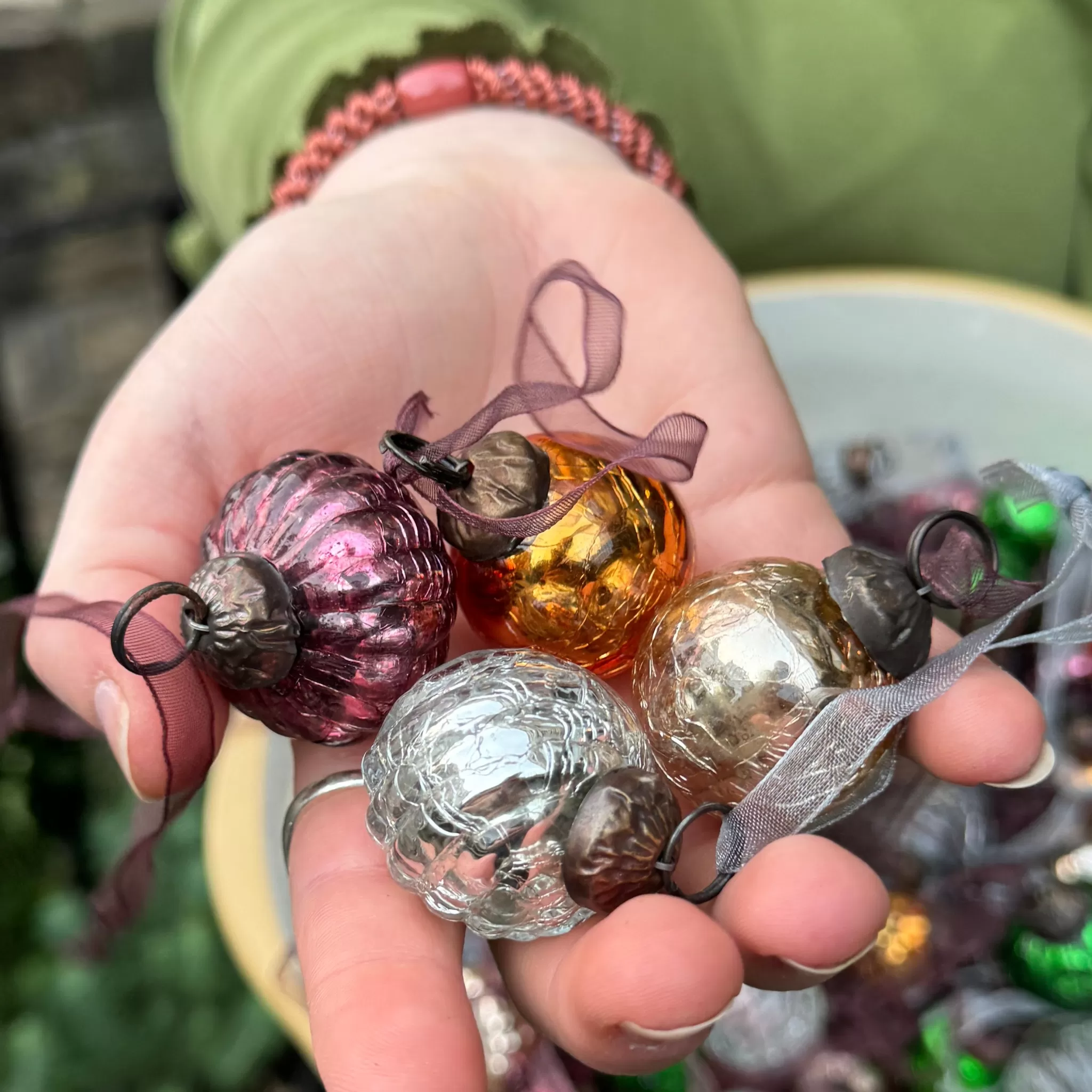 grow urban Mini Crackle Glass Baubles (Lucky Dip)- Christmas Decorations | Christmas Decorations