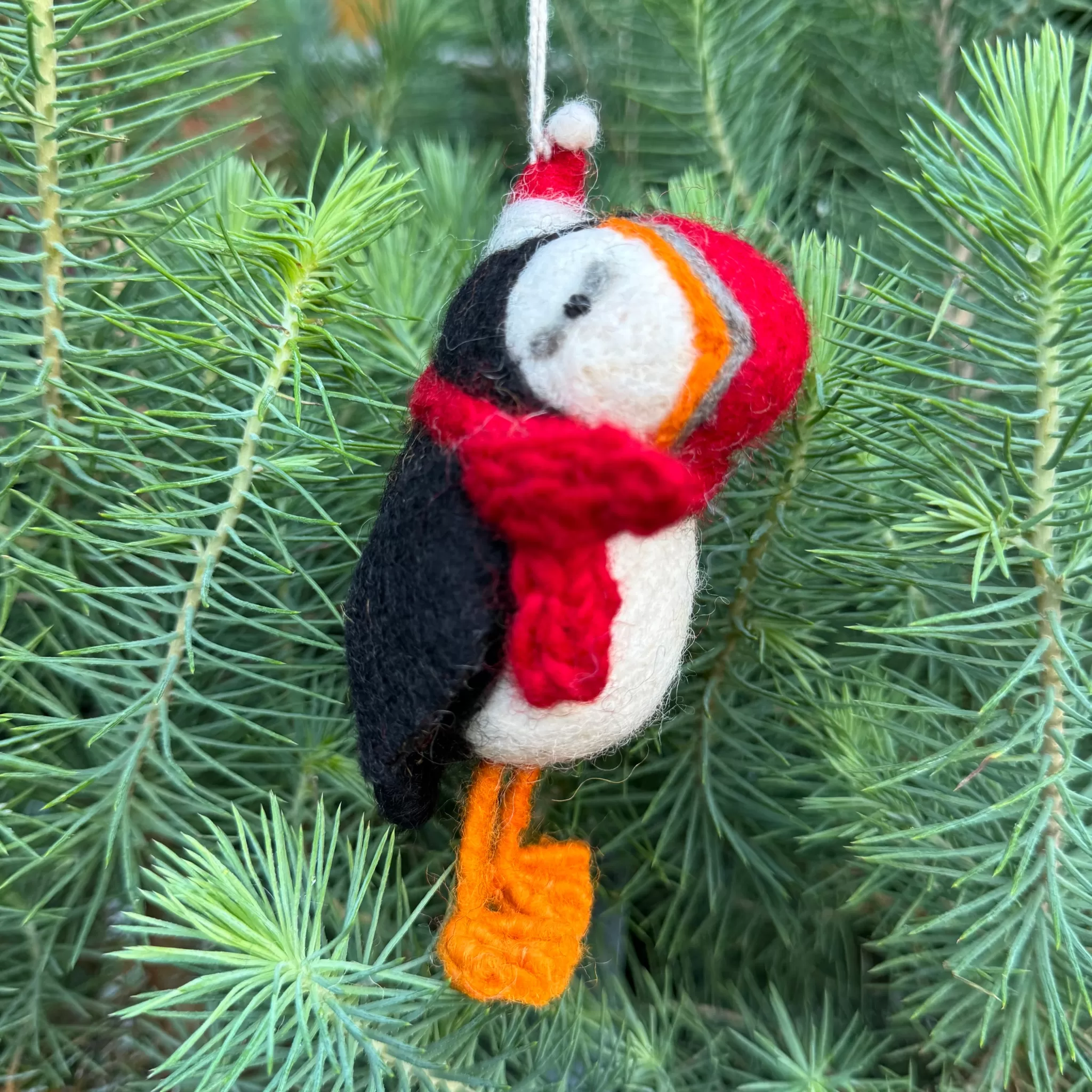 grow urban Puffin | Felt Christmas Decoration- Christmas Decorations | Christmas Decorations