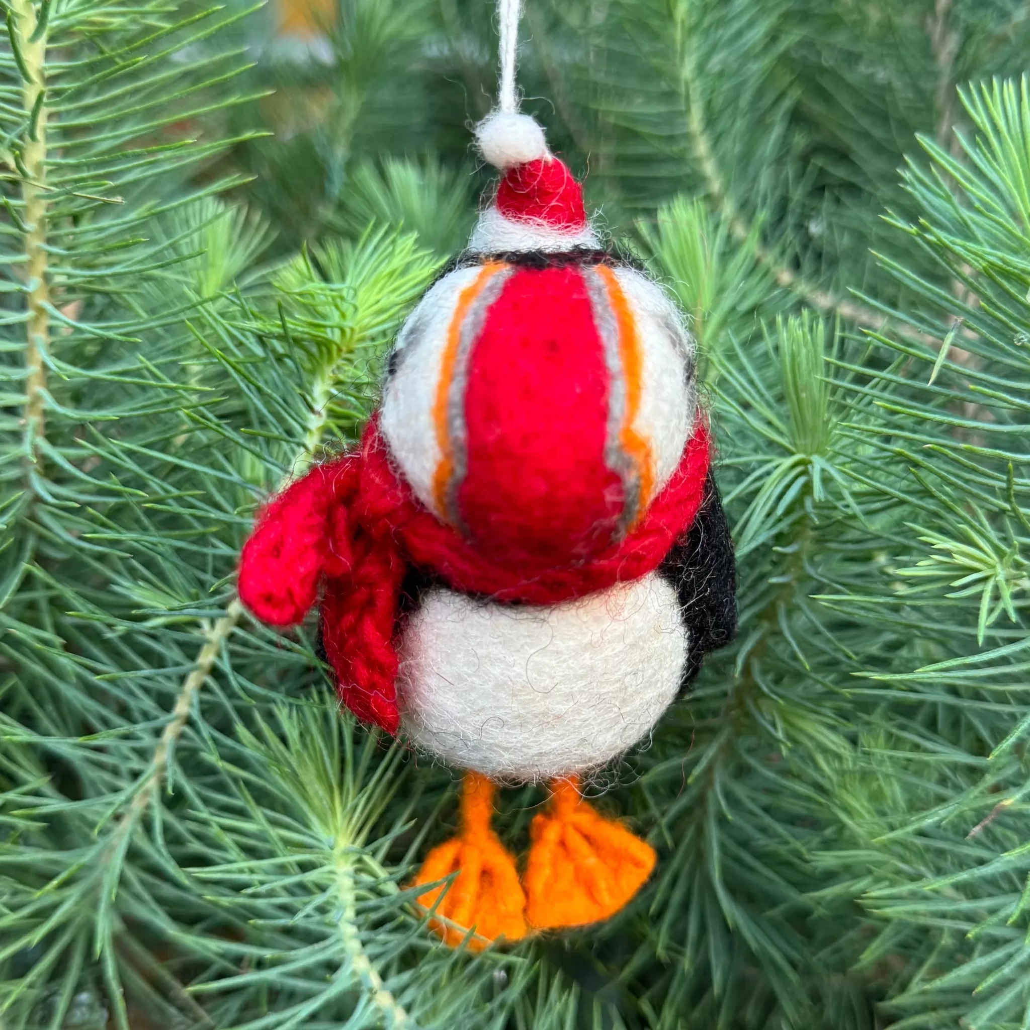 grow urban Puffin | Felt Christmas Decoration- Christmas Decorations | Christmas Decorations