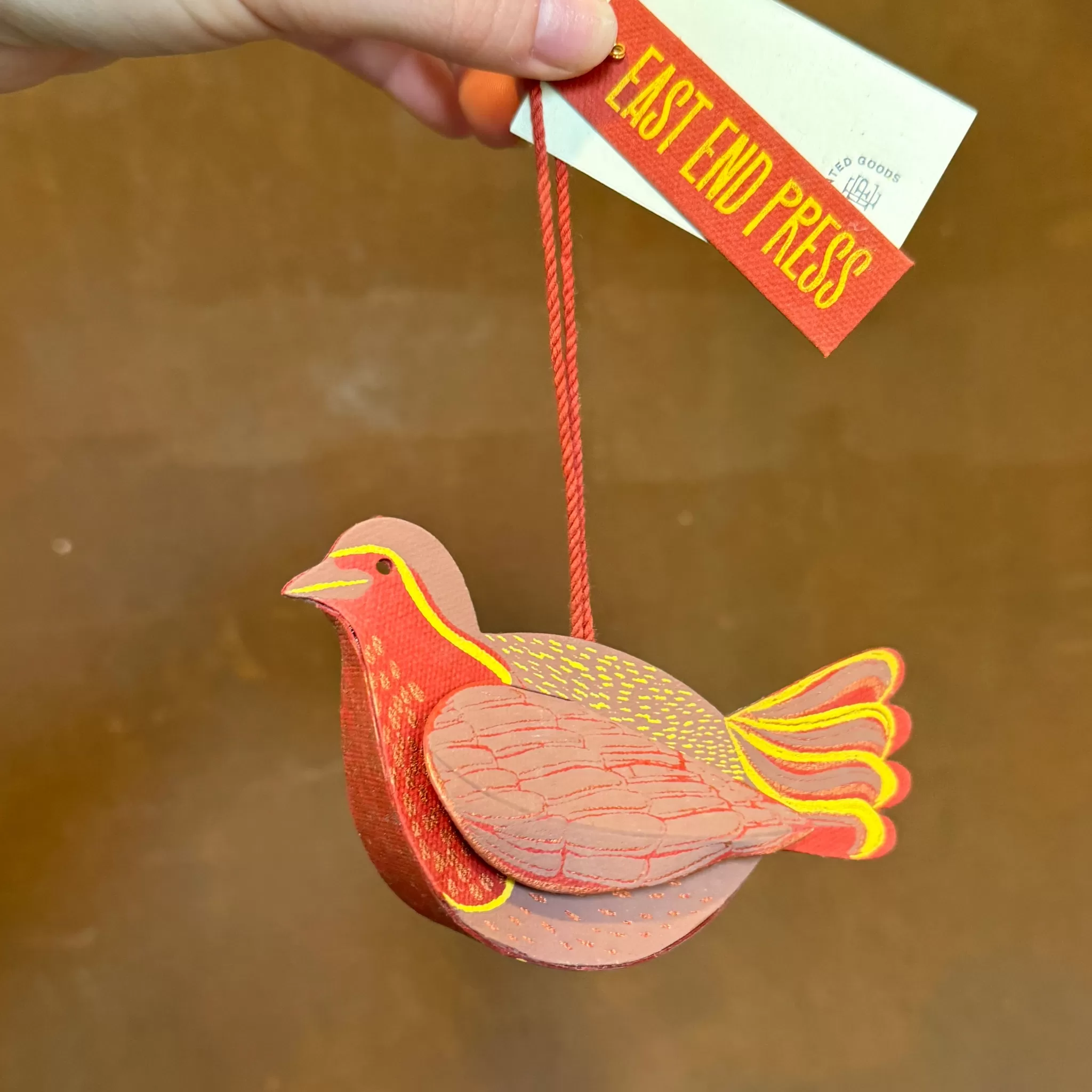 grow urban Robin Screen-Printed Board Decoration- Christmas Decorations | Christmas Decorations