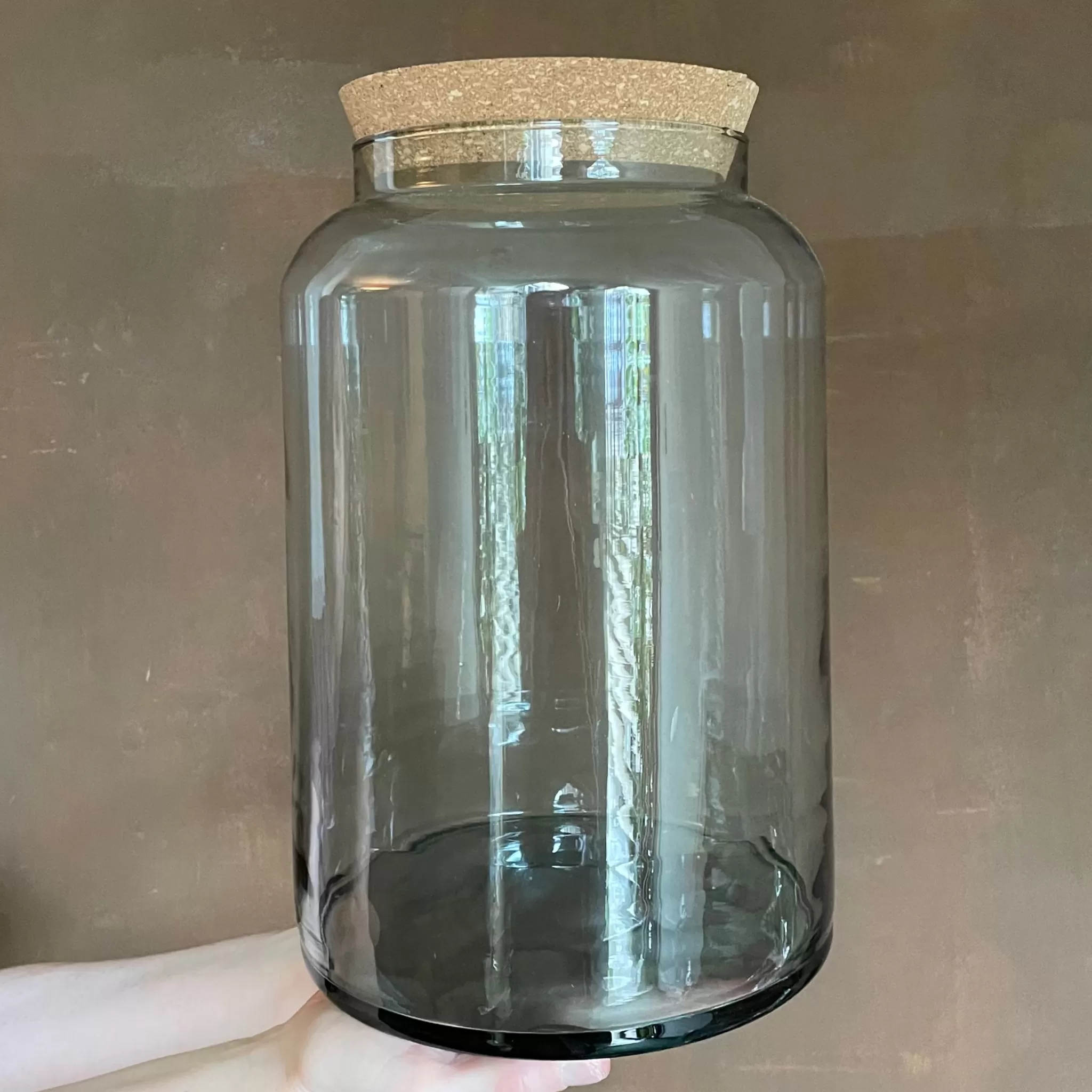 grow urban Smoked Glass Terrarium Vessel- Build Your Own Terrarium