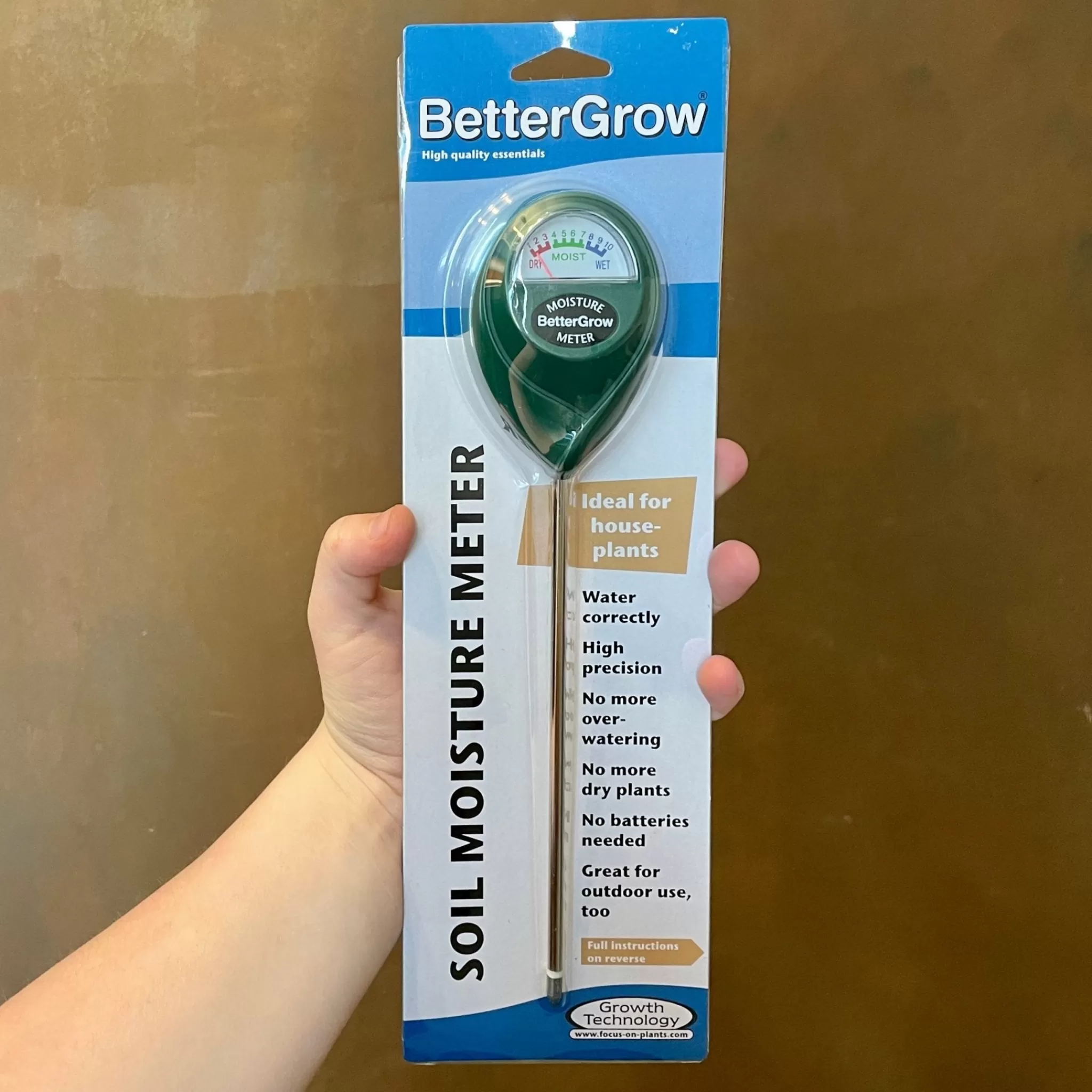 grow urban Soil Moisture Meter- Indoor Plant Care