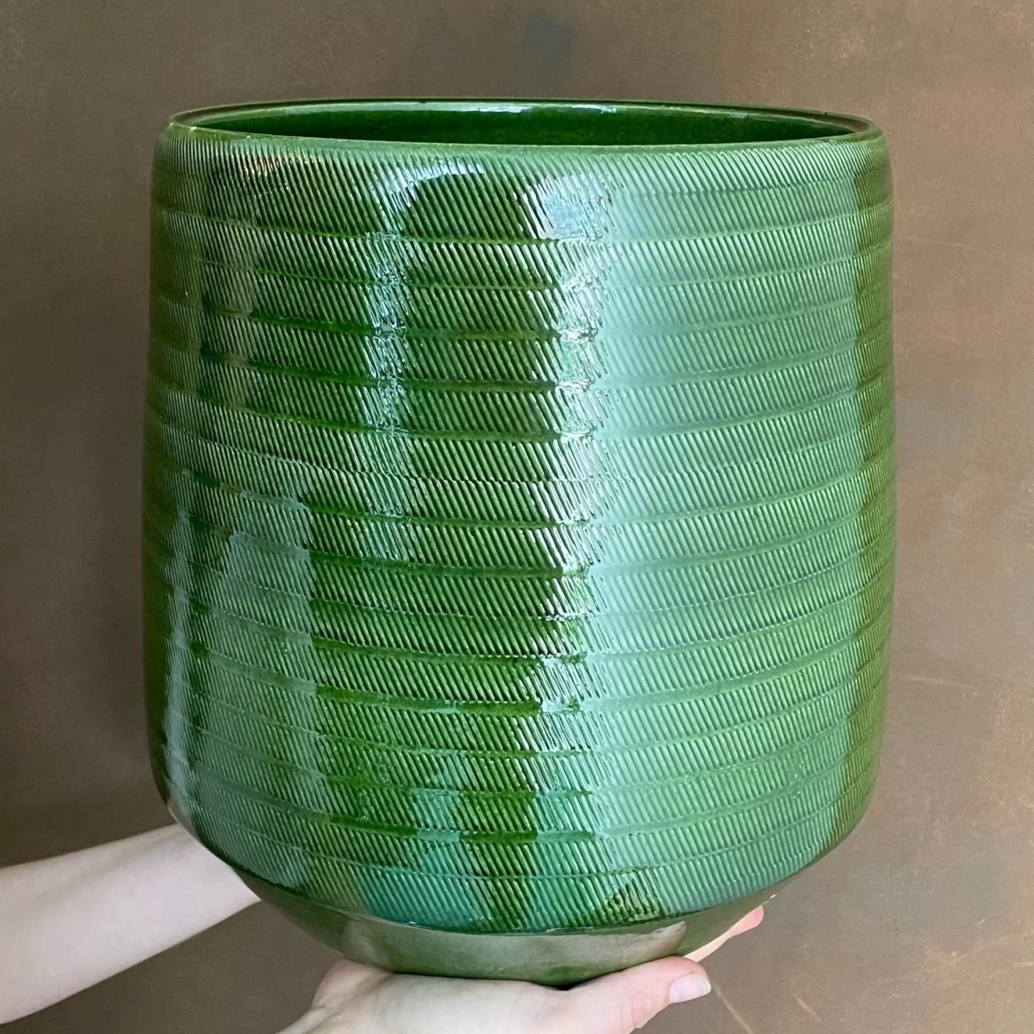 grow urban Strike Pot - Green Glaze | 23cm- Indoor Pots