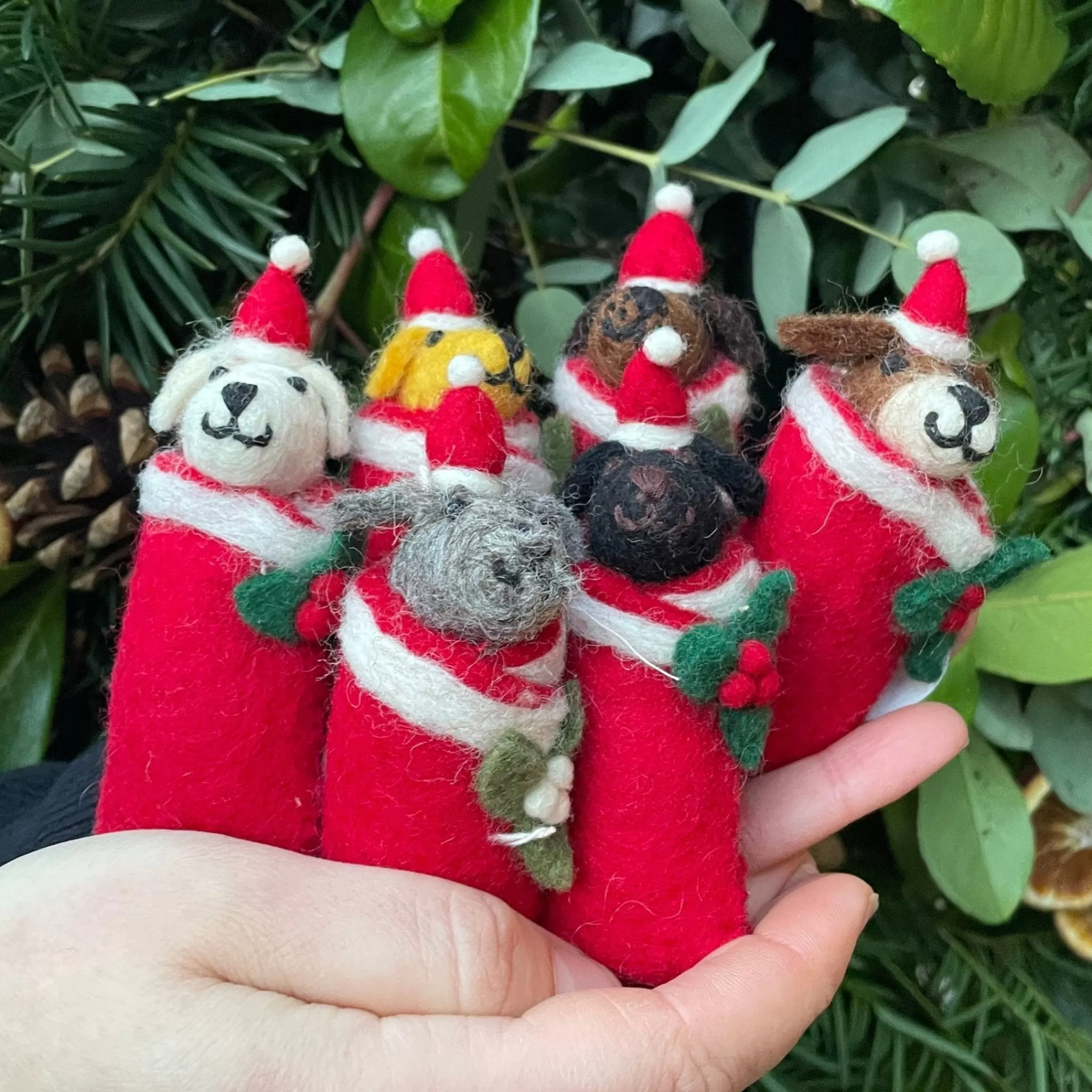grow urban Swaddling Puppies (Lucky Dip) | Felt Christmas Decoration- Christmas Decorations | Christmas Decorations