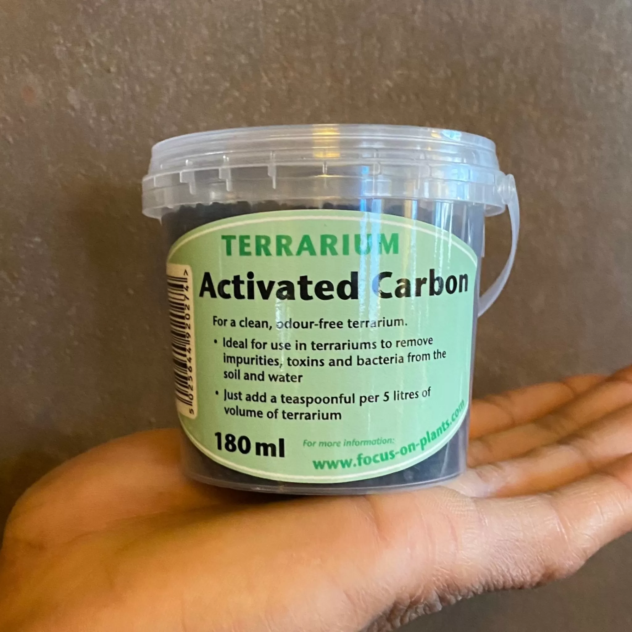 grow urban Terrarium Activated Carbon 180ml- Build Your Own Terrarium | Indoor Plant Care