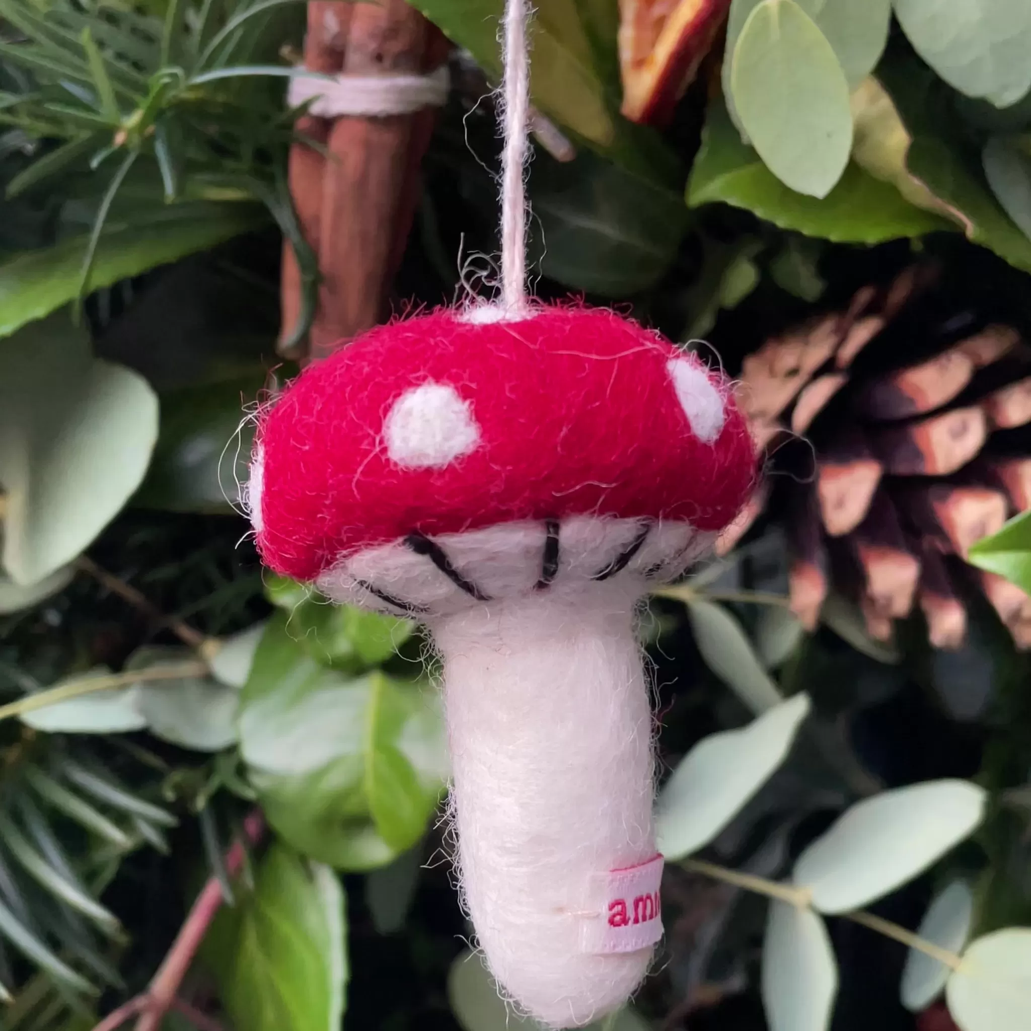 grow urban Toadstool | Felt Christmas Decoration- Christmas Decorations | Christmas Decorations