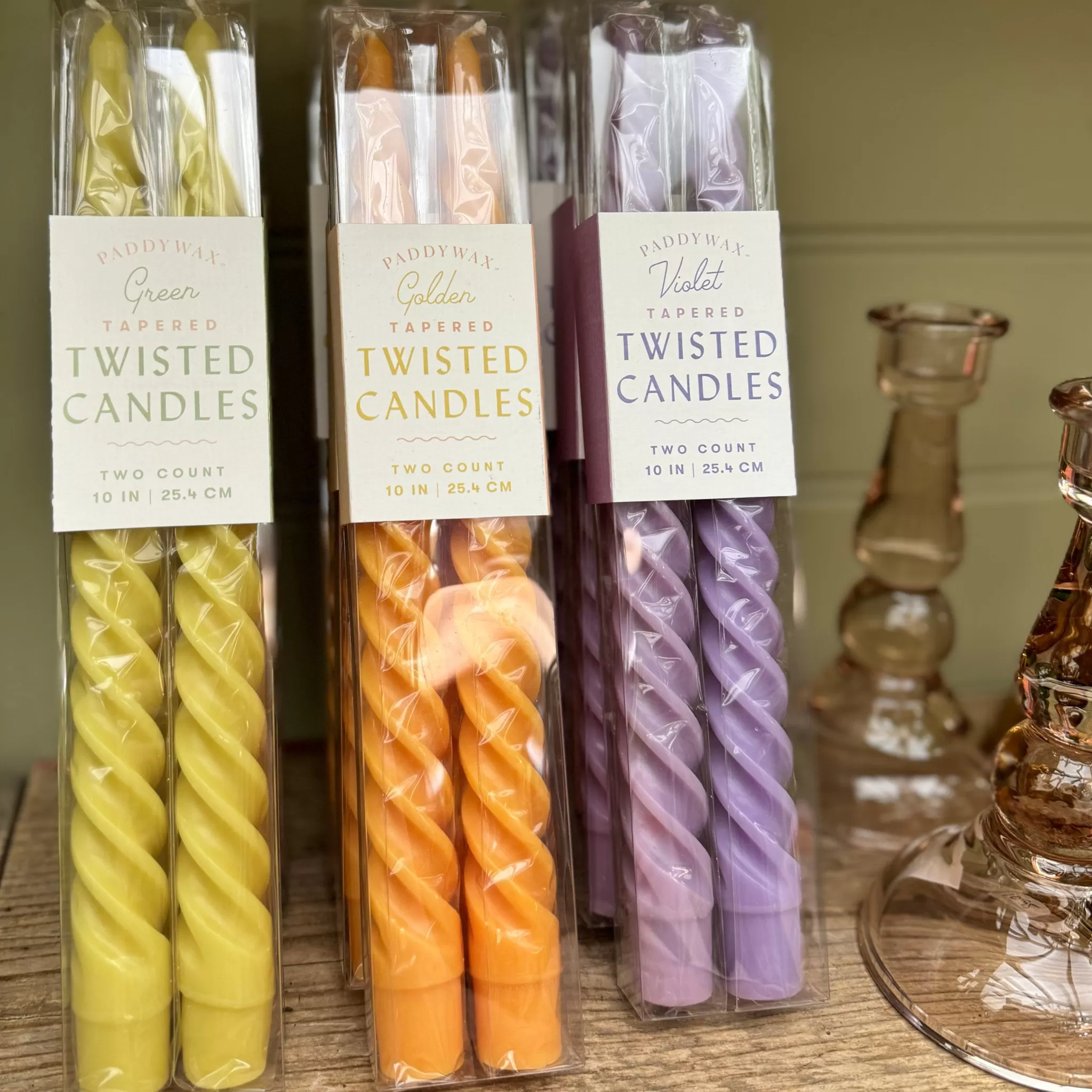 grow urban Twisted Taper Candles- Home Decor & Hardware | Christmas Decorations